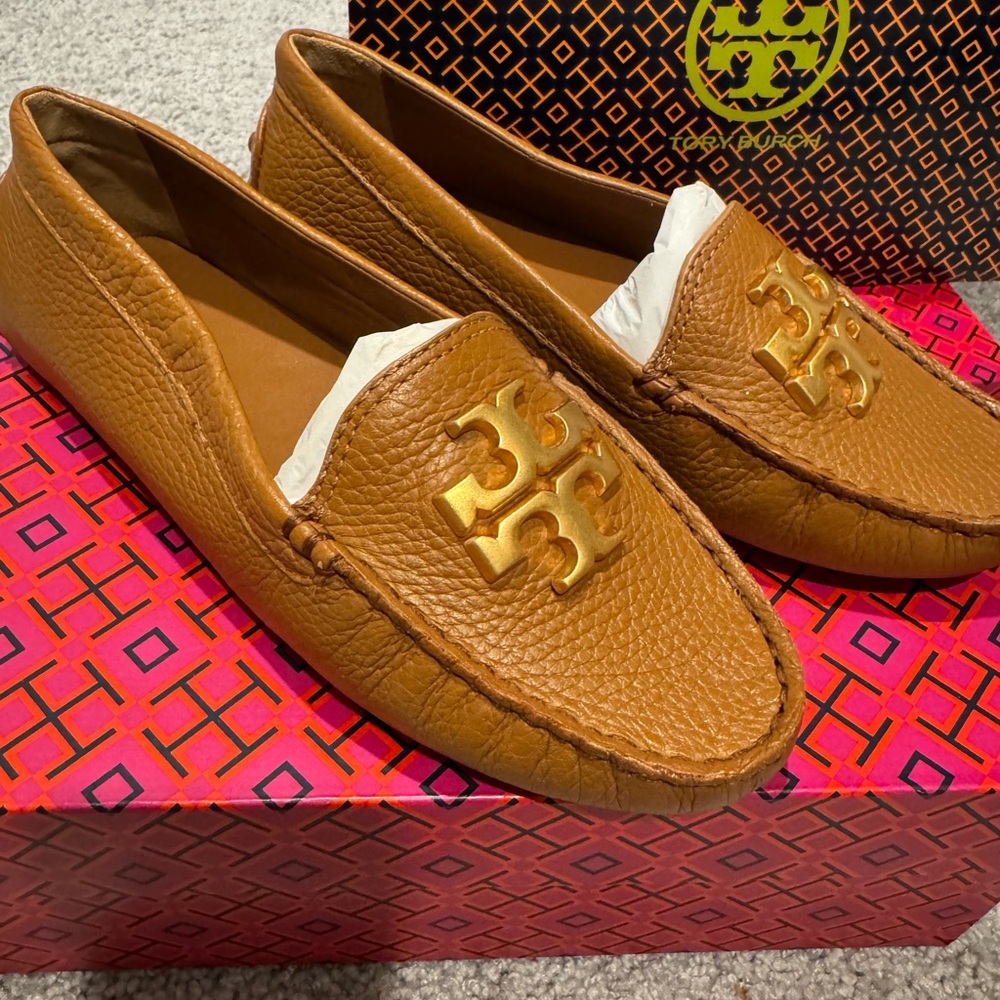 Tory Burch Royal Tan Leather Driver